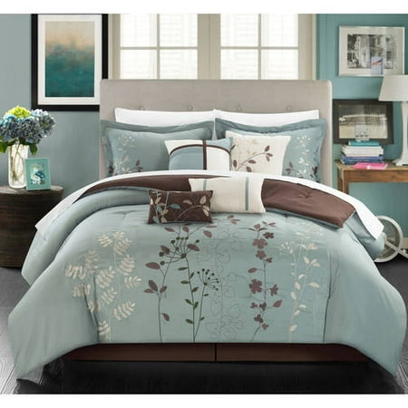 Chic Home Fortuno 8 Piece Embroidered Comforter Set Walmart Com