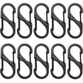thumbnail image 1 of Mousquetons, Petit Mousqueton, 30 Pcs Mini Mousqueton, Mousqueton en S, Forme en S Double Ressort Clips de Porte-Clés Mousquetons en Alliage d'Aluminium Léger Étanche Porte-Clés Noir, 1 of 4