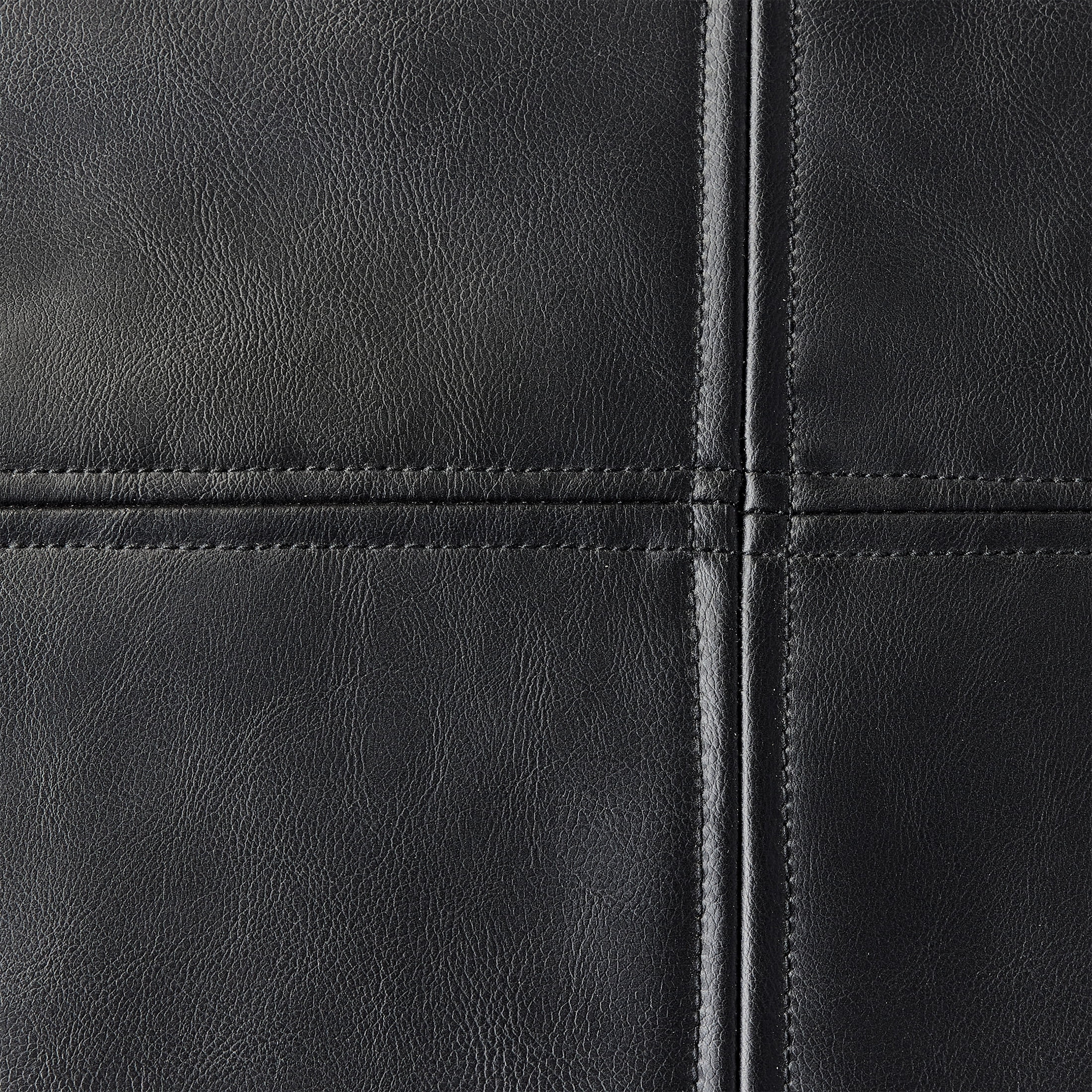 Better Homes & Gardens 24x24x4 Inch Faux Leather Floor Cushion Cover, Black