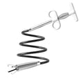 thumbnail image 2 of fastboy Drain Sewer Dredge Spiral Drain Clog Remover 1.6m Spring Pipe Dredging Tool with Grapnel for Kitchen White, 2 of 6