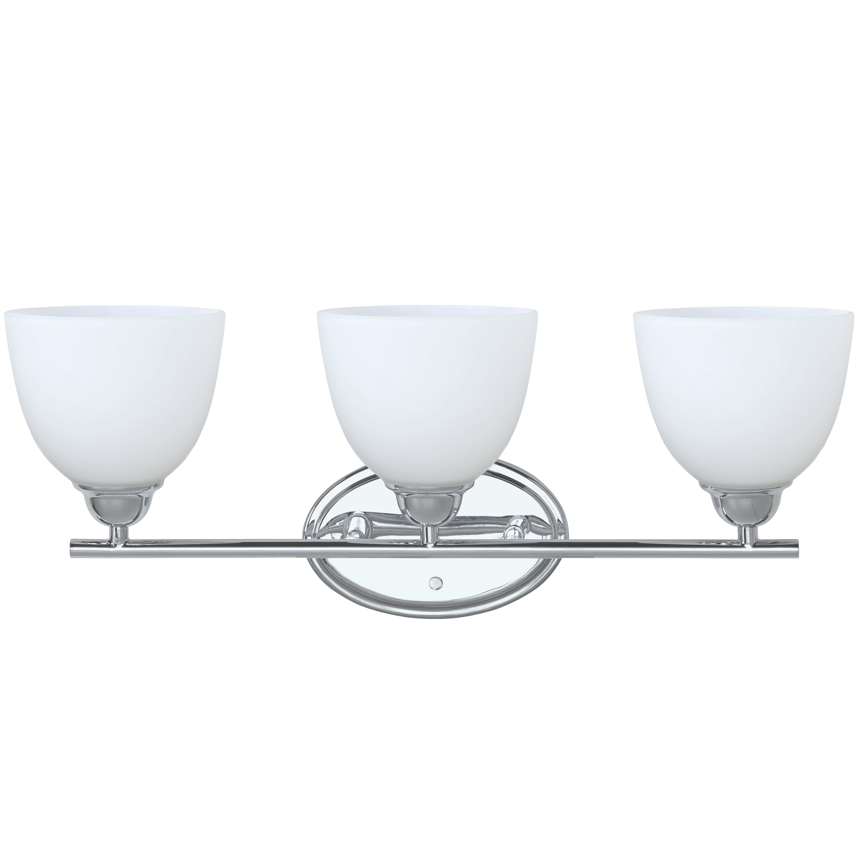 Aspen Creative 62227, Three-Light Metal Bathroom Vanity Wall Light Fixture, 24" Wide, Transitional Design in Chrome