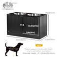 thumbnail image 3 of PawHut Elevated Dog Bowls for Large Dogs Pet Feeding Station with Stand, Storage, 2 Stainless Steel Food and Water Bowls, Black, 23.6" x 11.8" x 14", 3 of 9