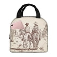 thumbnail image 1 of Easygdp Cowboys Riding Horses Bolsa Térmica Premium - Tela Oxford Impermeable, Gran Capacidad, Bolsillo Frontal, Unisex para Trabajo, Escuela, Actividades al Aire Libre y Picnics, 1 of 8