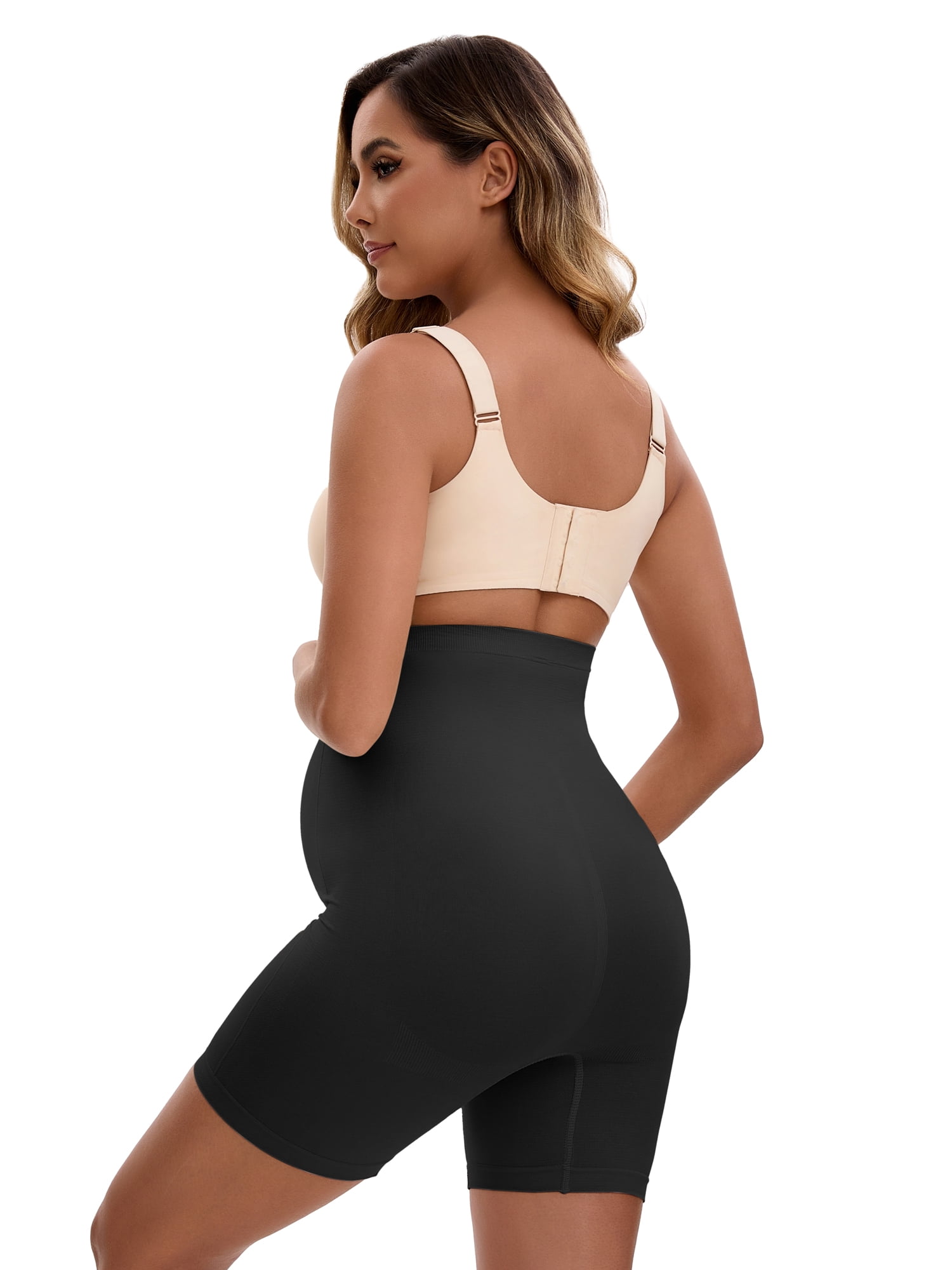 DARING DIVA Women's Maternity Underwear High Waisted Shaping Briefs S Black