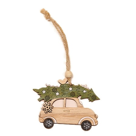 

Christmas Wooden Tree Car Hanging Pendant Small Animal Ornament