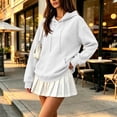 thumbnail image 6 of Women Oversized Hoodie Long Sleeve Pullover Sweatshirt with Front Pocket Drawstring, 6 of 6