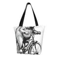 thumbnail image 1 of Disketp Capybara Riding Bicycle for Women’s Casual Shoulder Tote Bag Cross-body Handbags for Shopping, Travel and Daily Use, 1 of 6