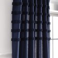 thumbnail image 4 of Martha Stewart Water's Edge Tufted Indoor Polyester Light Filtering Backtab Curtain Panel Pair , Navy, 50"x84" , Set of 2, 4 of 6