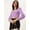 Lavender & White, variant on Women's Printed Rayon Slub Crop Top Casual Summer Smocked Pattern Square Neck Long Puffed Sleeves Western Style Slip-On Light Weighted High Waist Blouse Top
