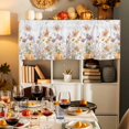 thumbnail image 7 of Thanksgiving Flowers Pumpkin Valances for Windows, 42 x 18in, Retro Floral Watercolor Autumn Rod Pocket Kitchen Valance Curtain Light Filtering Window Treatments for Living Room Bedroom, 1 Panel, 7 of 7