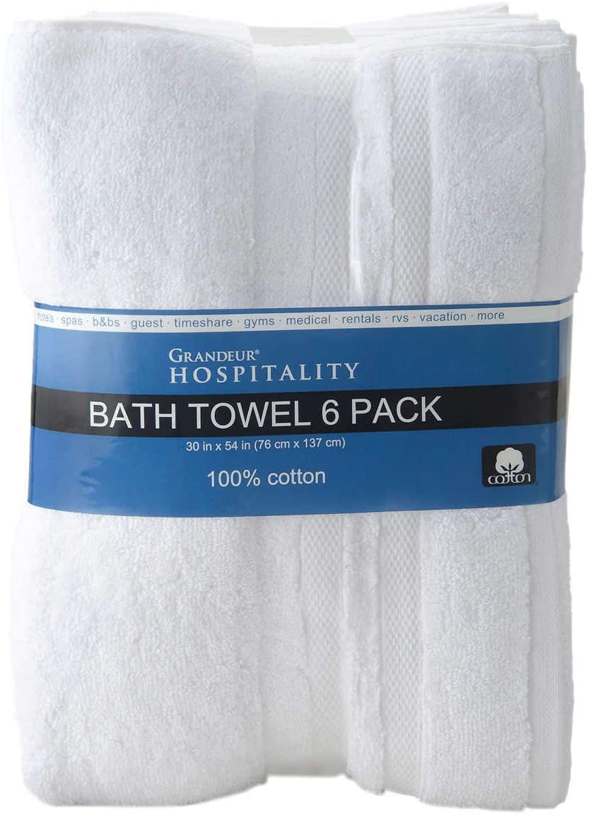 Details about   Grandeur Hospitality Towels Washcloth 24-piece 100 percent Cotton Double Stitch 