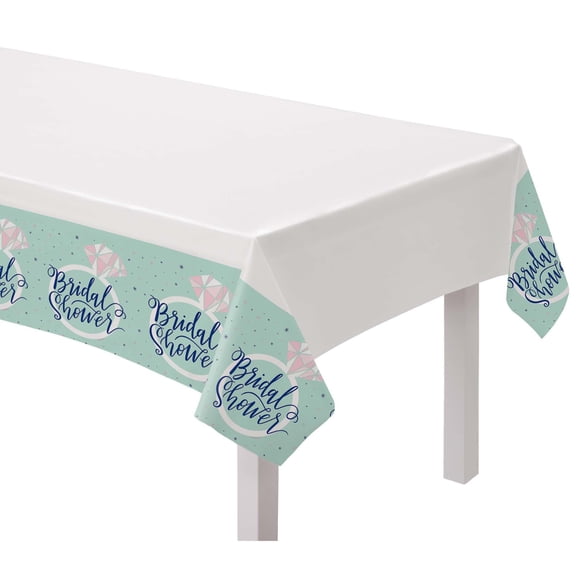 Mint Bridal Shower Plastic Table Cover (1ct)
