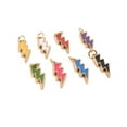 thumbnail image 4 of Blue Moon Beads Multi-Color Enamel Lighting Bolt Charms, Set of 8, 4 of 4