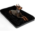 thumbnail image 5 of Deluxe Washable XXL Dog Bed Dog Crate Mat 48 inch Comfy Fluffy Kennel Pad Anti-Slip for Dogs Up to 110 lbs, 48" x 30", Brown, 5 of 8