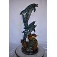 thumbnail image 6 of Nifao Three Dolphins with Sea Turtle Outdoor Fountain Statue, Bronze Garden Water Feature Sculpture for Patio & Yard – Garden Outdoor Decor Sculpture, 17"L x 15"W x 38"H, 6 of 12