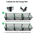 thumbnail image 3 of Heavy Duty Mesh Cargo Net, 3 Pocket Trunk Bed Storage Organizer Compatible, 3 of 7