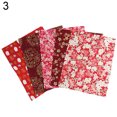 thumbnail image 1 of HEVIRGO 5Pcs 20x25cm Japanese Floral Patchwork DIY Craft Handmade Cotton Fabric Bundle, 1 of 10