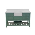 thumbnail image 3 of Charlotte 60" Single Farmhouse Bathroom Vanity with Sage Green Cabinet and Quartz Top, 3 of 6