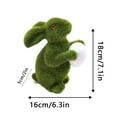 thumbnail image 3 of EclipseJewels Flocked Easter Simulation Animal Ornaments, 8 Inch Soft Rabbit Figurine for Spring Office Desk Decor, Cute Plush Bunny for Easter Gifts and Crafts,A, 3 of 7