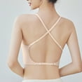 thumbnail image 5 of Hjlmsx Bra for Women Lightly Padded Full Figured Coverage Bra Clear Back Multiway Criss Cross Straps Backless Brassiere, 5 of 9