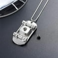 thumbnail image 5 of Fashion Stainless Steel Skateboard Pendant Cremation Jewelry Man’s Stainless Steel Skateboard Pendant Urn Necklace, 5 of 5