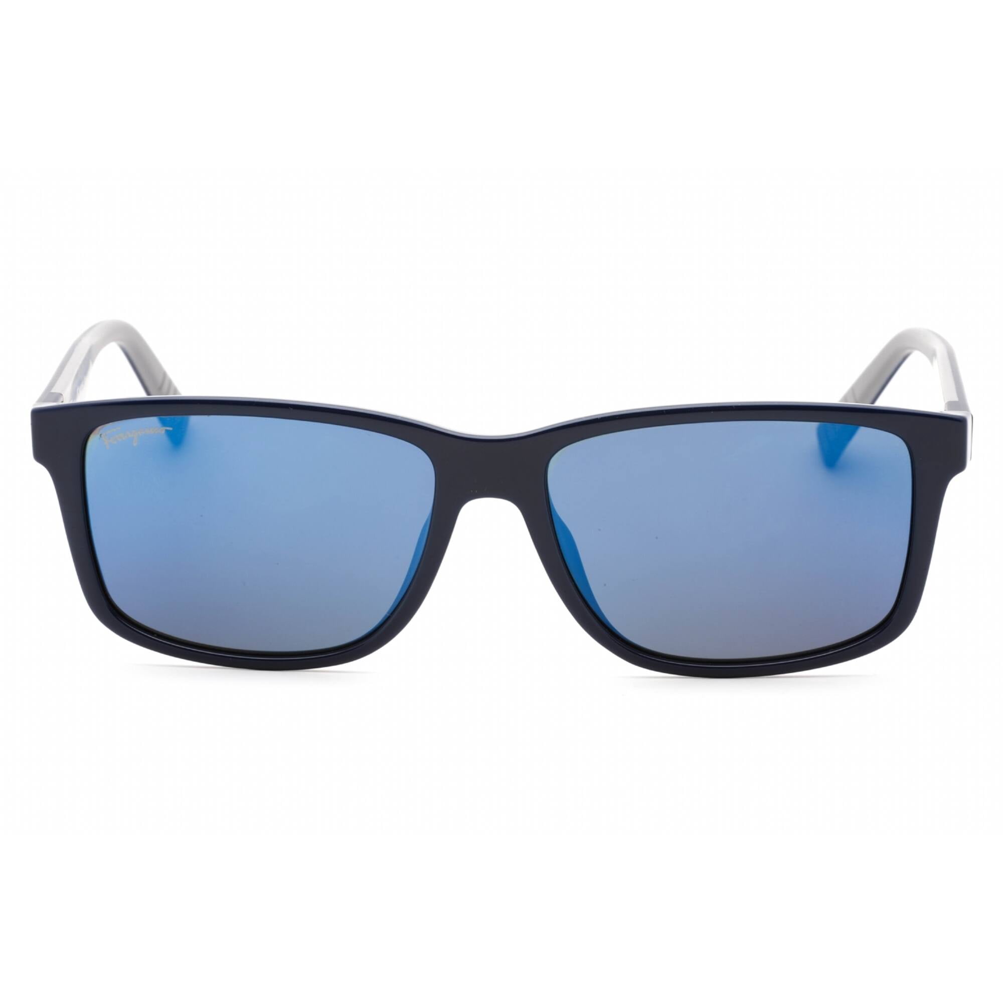 Salvatore Ferragamo Blue Rectangular Men's Sunglasses SF938S 435 57