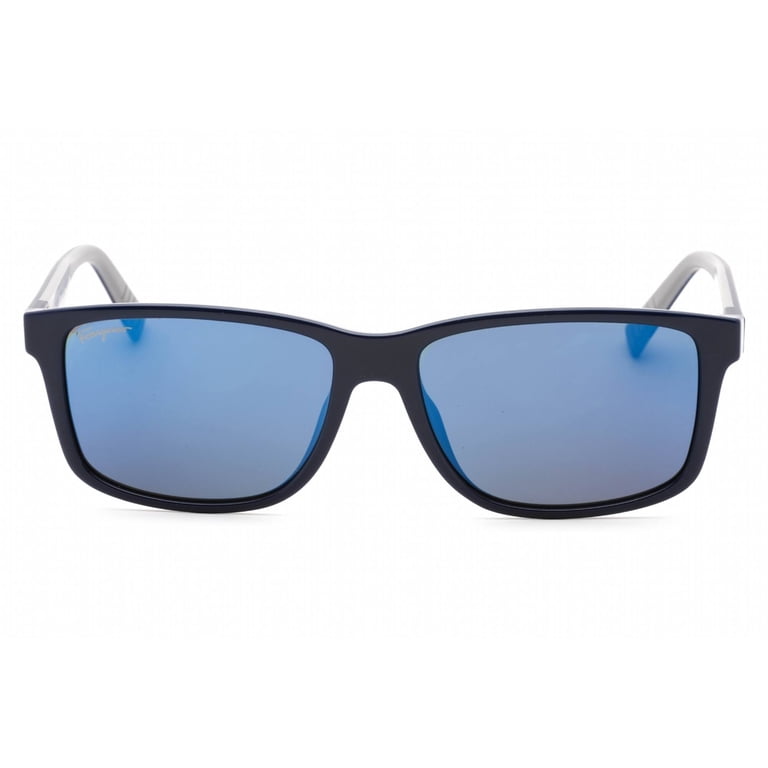 NWT Salvatore Ferragamo SF938S Blue Gray Rectangle 57mm Sunglasses Salvatore Ferragamo Blue Rectangular Men main image 2