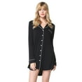 thumbnail image 2 of Women's long sleeve nightgown, knitted nightgown, sleep dress with soft buttons Gseagtia, 2 of 5