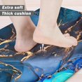 thumbnail image 3 of Abstract Marble Kitchen Rugs Blue Jade Texture Gold Stripes Ombre Watercolor Modern Ink Art Decor Kitchen Floor Mat Cushioned Memory Foam Padded PVC Leather Heavy Duty Comfort Standing Runner Rugs, 3 of 6