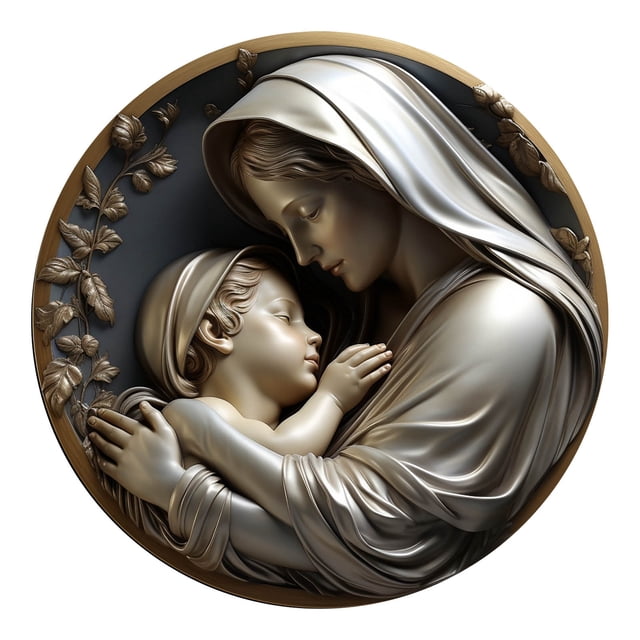 Adorno Colgante de Acrílico Navideño 2024 | Decoración Estereoscópica de Bendición de Nacimiento | Adorno para Coche | Decoración Navideña para Árbol de Navidad, Corona, Chimenea y Hogar