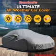 thumbnail image 2 of All Weather Car Cover Fits 1990 1991 1992 1993 1994 1995 1996 1997 1998 1999 2000 Toyota Celica waterproof, uv-proof, easy access zipper, wind-proof, detachable straps GREY, 2 of 14