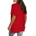 thumbnail image 4 of GERsome Womens Short Sleeve T-Shirts Summer Tops Casual Soft Tunic V Neck Basic Workout Shirts, 4 of 5