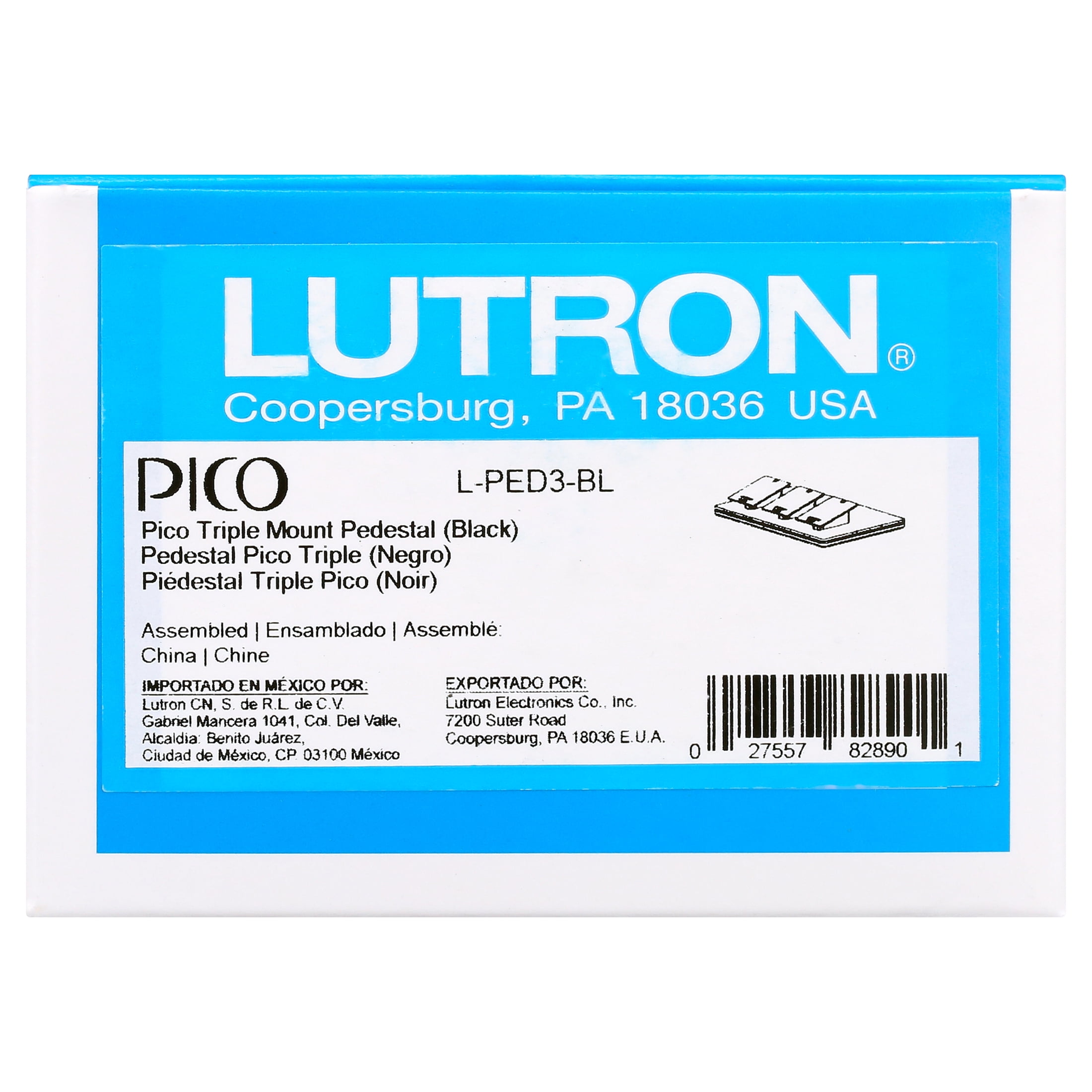 Lutron Caseta Triple Pedestal for Pico Remotes, Black