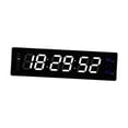 thumbnail image 4 of Abbracc LED Digital Clock Bedroom Display Date Calendar Bar Wall Hanging Alarm Clock White Blue, 4 of 9