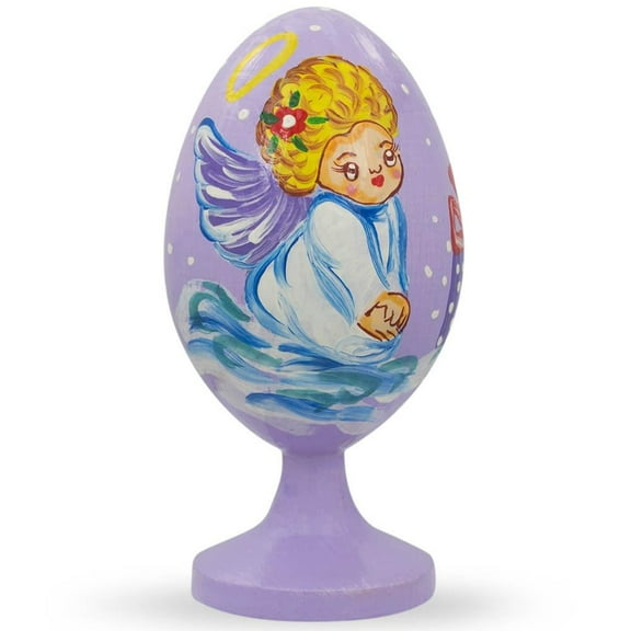 Guardian Angel by the Christmas Tree Wooden Figurine