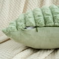 thumbnail image 3 of REGALWOVEN Throw Pillow Covers Set of 2, Soft Plush Solid Couch Pillow Cases for Sofa Bed Living Room Home Decor Green 12" x 20", 3 of 6