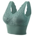 thumbnail image 1 of WZXFASHION Women's Sexy Lace Back Halter Wrap Removable Gathered And Fitting Underwear Intimates Green M, 1 of 2
