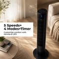 thumbnail image 6 of Alvantor Tower Fan for Bedroom, 60° Oscillating Standing Fan with 28dB Quiet for Sleep, 25ft/s Velocity, 12H Timer, 5 Speeds 4 Modes, Remoter, Bladeless Room Fan for Home, Office, Indoor, 6 of 7