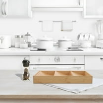 KAKOWELY Space Saving Spice Rack Organizer Bamboo Spice Rack Light Yellow 1Set