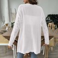 thumbnail image 4 of Luxalzxs Womens Sweaters Cardigan Casual Lightweight Long Sleeve Open Front Sweaters Solid Color Hollow Out Woven Sweater Cardigan, 4 of 5