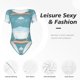 thumbnail image 4 of Fotbe Bathtub with Soap Bubbles Body de Mujer con Cuello Redondo y Mangas Cortas, Sin Mangas Ajustado, Suave, Cómodo y Básico-X-Large, 4 of 7