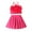 Red, variant on Baby Girl Clothes Toddler Girl's 2 Piece Outfits Cute 3D Floral Shirred Camisole Tops and Mini Pleated Skirt Set Summer Clothing Sets 3-4 Years