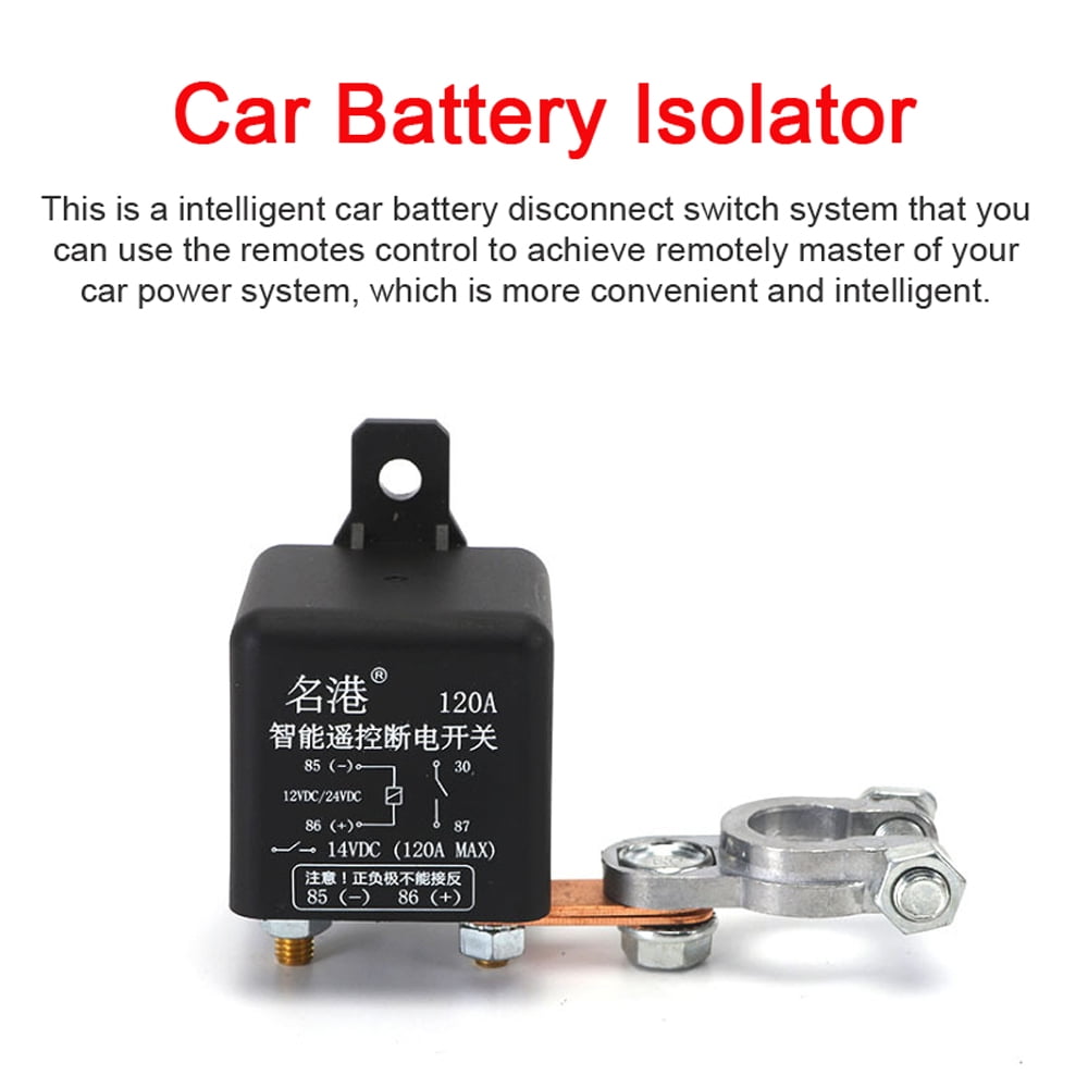 Anself Car Auto Universal Wireless Remotes Control Battery Switch Intelligent Switch Relay Car Battery Disconnect Cut Off Isolator Switch