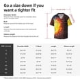 thumbnail image 5 of Pofeuu Tennis Ball On Fire And Water Print Mens Casual Short Sleeve Shirts Beach Summer Spread Collar Pocket Tops Men's Casual Short-sleeved Shirt-Small, 5 of 5