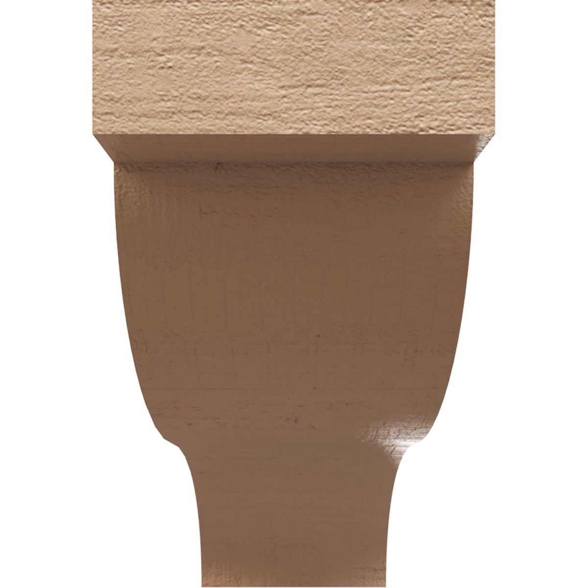 5"W x 30"D x 10"H Thin Garner Rough Cedar Woodgrain TimberThane Corbel, Primed Tan