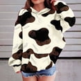 thumbnail image 2 of Yutgune Unisex Kids Multicolor Cow Print Hoodie, Long Sleeve Graphic Pullover Sweatshirt with Pocket, Sizes 3-14 Years, 2 of 6