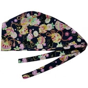 Yageerya 1pc Enamel Hydrangea Pattern High-End Bronzing Series Caps Pure Cotton Working Hat