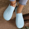 thumbnail image 4 of Willtoo Women's Flats Slip On Go Walk Shoes for Women Comfortable Walking Sneakers Knit Low Wedge Dressy Ballet Shoes, 4 of 7