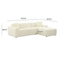 thumbnail image 6 of Pemberly Row Transitional Cream Linen Upholstered Sectional - RAF, 6 of 7