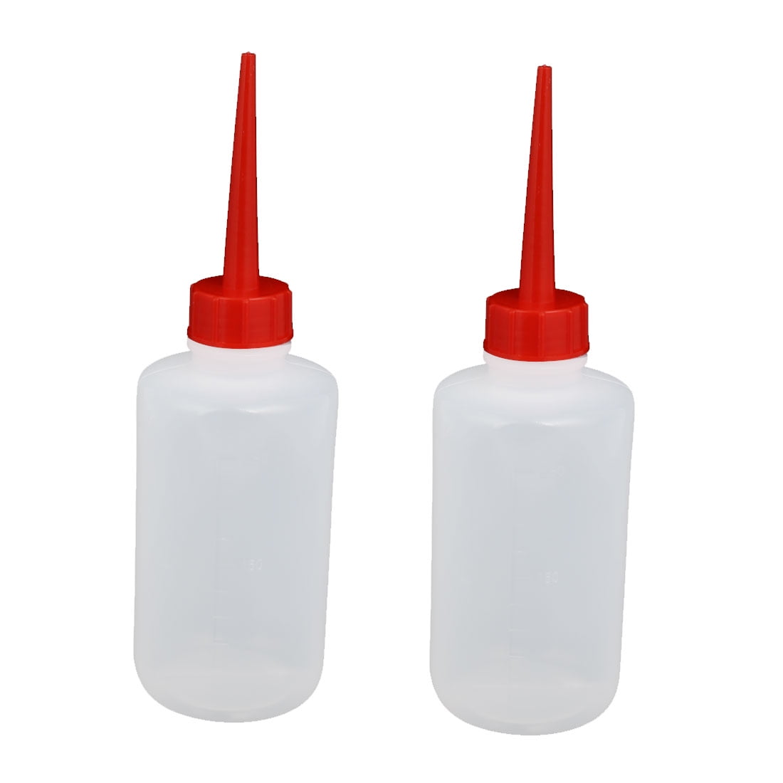 2Pcs 250ml Capacity Soft Plastic Straight Beak Squeeze Oil Dispensing